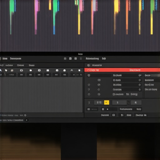 A computer monitor showing DAW software with buffer and performance settings